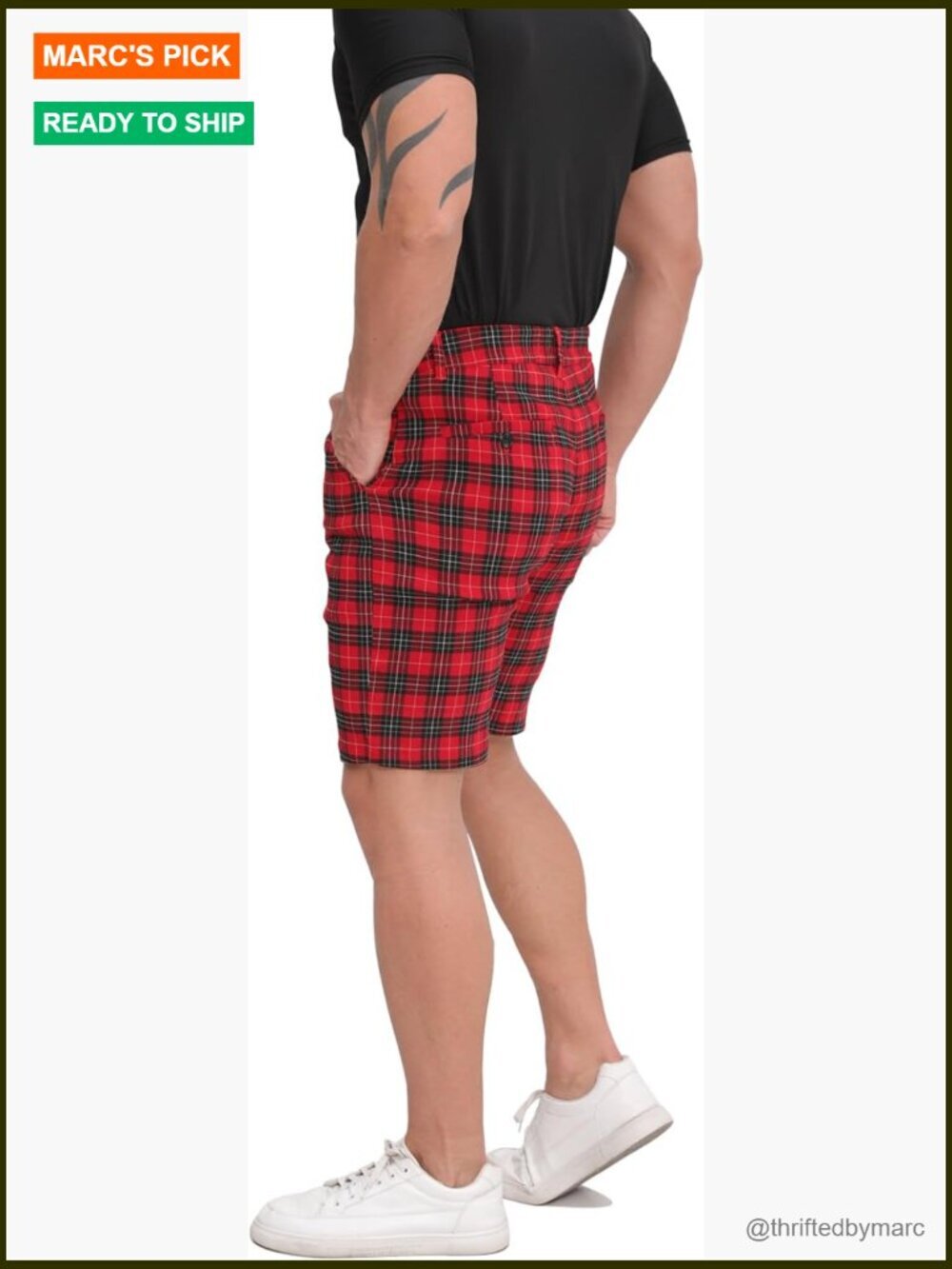 Slim Fit Stretch Chino Shorts 9 Inch Inseam Flat Front Golf Shorts